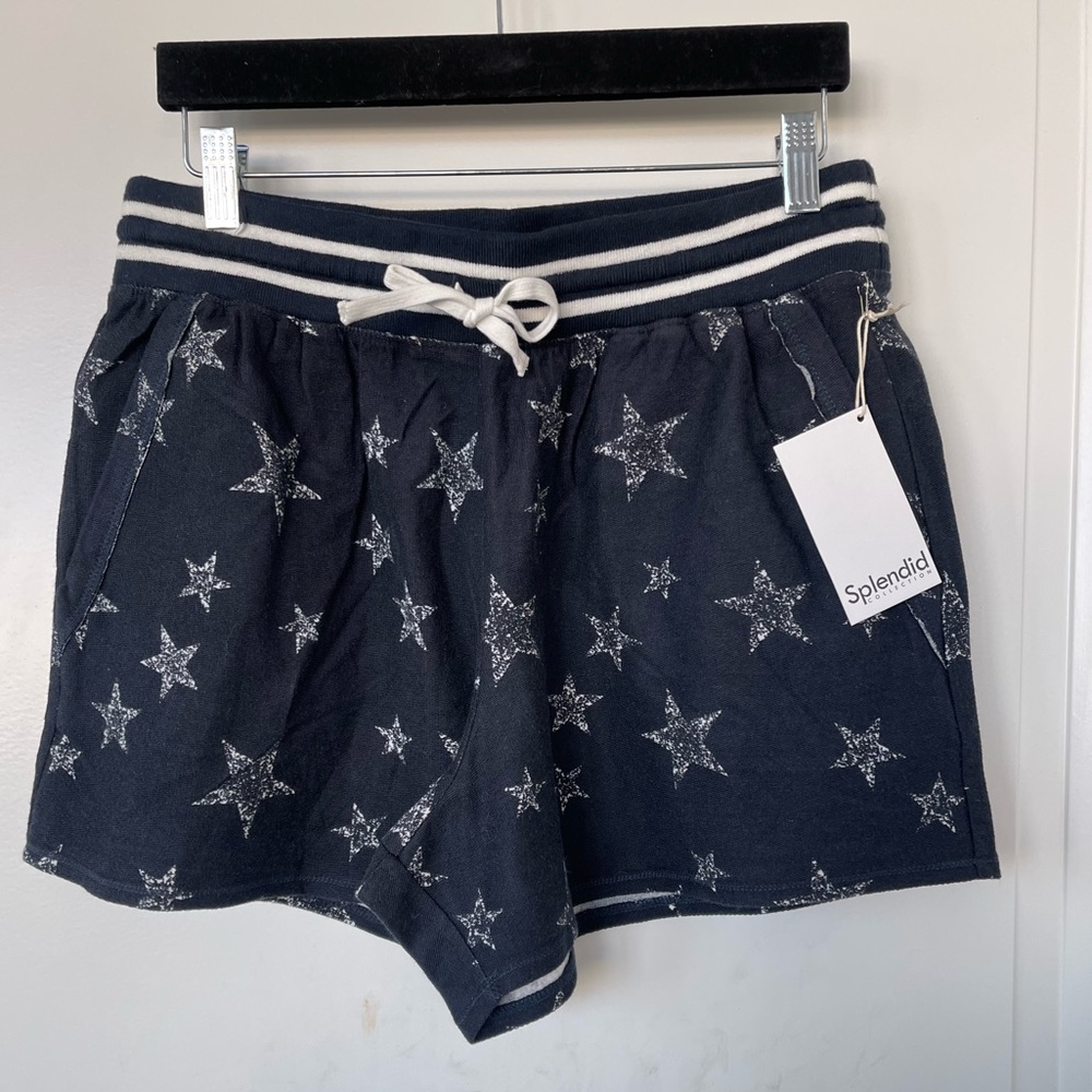 Splendid French Terry Star Print Short Size Large
